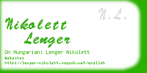 nikolett lenger business card